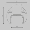 Шинопровод накладной/подвесной Maytoni Busbar trunkings Basity TRX172-R-111B