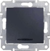 Выключатель кнопочный с синей подсветкой Schneider Electric Sedna 10A 250V SDN1600170