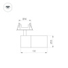 Спот Arlight LGD-ARTEMIS-BUILT-FLAP-R55-12W Warm2700 (WH, 8-80 deg, 230V) (IP20 Металл) 062273