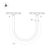 Трековый магнитный светильник Arlight MAG-ORIENT-TUBE-ELASTIC-R25-L2500-35W Warm3000 (BK, 360 deg, 48V, DALI) 044332