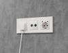 Комплект механизма электрической розетки 2USB С+C 20W с/з на винтовых зажимах 16A-250V Alfa Белый глянец Quant Ambrella Volt MA110510 (AP1105, VM165)