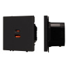 USB Розетка тип A+C софт-тач черный оникс Arlight SCT-MUAC-SFPL-FC-BK (65W, QC3) 054317(1)