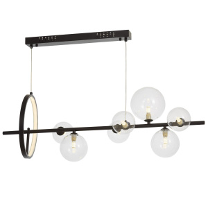 Подвесная люстра Lumina Deco LDP 7033-7 BK+CL