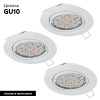 Комплект встраиваемых светильников (3 шт.) Eglo Einbauspot led 75349