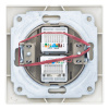 Розетка двойная компьютерная RJ45 скрытой установки IP20,слоновая кость "Дельта" General 477281