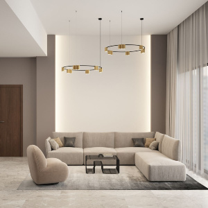 Подвесная люстра Denkirs Orbit DK4067-BK+SG