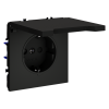 Розетка с защитными шторками и крышкой Voltum S70 VLS040308 (черный матовый)