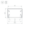 Алюминиевый профиль Arlight PLS-LOCK-H16-SMT-3000 ANOD 044805