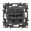 Переключатель двухклавишный Legrand Etika 10A 250V алюминий 672412