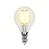 Лампа светодиодная филаментная (UL-00001371) Uniel E14 6W 4000K прозрачная LED-G45-6W/NW/E14/CL PLS02WH