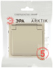Розетка Эра Arktik 16-2103-04 с заземлением 2P+E Schuko со шторками с крышкой 16А-250В шампань Б0070437