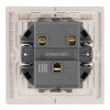 Выключатель 2-клавишный (механизм) Stekker Мия 250В 10А RSW10-3104-08 пудровый жемчуг 50473