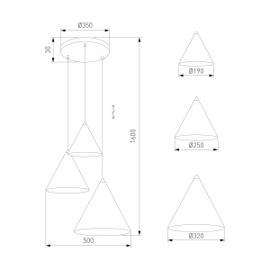 Подвесной светильник TK Lighting Cono 16633 Cono a068520