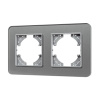 Рамка на 2 поста стеклянная Arlight FRM-OMALI-SFGS-2-GR 049710