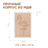 Светодиодный ночник Apeyron Фламинго теплый белый 2хАА МДФ 12-178