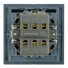 Переключатель 2-клавишный (механизм) Stekker Мия 250В 10А RSW10-3107-05 черный бархат 50448
