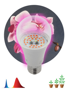 Фитолампа для растений светодиодная ЭРА E27 14W 1310K FITO-14W-RB-E27-K Б0039071