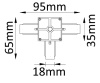 Соединитель T-образный (однофазный) Crystal Lux CLT 0.211 CLT 0.211 03 BL