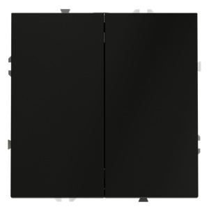 Проходной переключатель двухклавишный Voltum S70 VLS020308 (черный матовый)