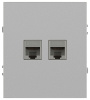 Розетка Эра Arktik 16-3108-03 информационная двойная 2XRJ45 алюминий Б0070486