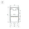 Профиль Arlight LINE-3560-BENT-SIDE-2000 ANOD (Алюминий) 062978