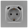 Розетка со шторками с USB type-A+C Эра 12-4108-03 Б0067716