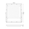 Прожектор Uniel ULF-F51D-200W/6500K IP65 200-240V GREY UL-00012761