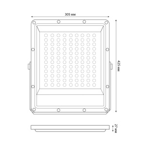 Прожектор Uniel ULF-F51D-200W/6500K IP65 200-240V GREY UL-00012761