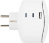 Разветвитель электрический ЭРА SP-3e-3USBAC-W на 3 розетки + 3 USB A+C с заземлением со шторками 16А белый Б0069081