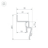 Профиль Arlight STRETCH-SHADOW-2000 WHITE (A2-CONTOUR-PRO) 042559