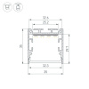 Профиль Arlight SL-LINE-3535-3000 WHITE с рефлектором (Алюминий) 064464
