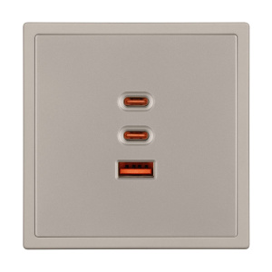Механизм розетки с быстрой USB зарядкой Arlight SCT-NOBE-MUACC-SFPL-FC-CA (65W, QC3) 061835