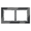 Рамка на 2 поста Voltum S70 VLS110207 (графит, стекло)