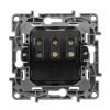 Выключатель трехклавишный Legrand Etika 10A 250V алюминий 672413