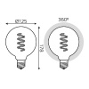 Лампа светодиодная диммируемая филаментная Gauss E27 5W 1800K шар розовый 1011802105
