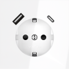 Розетка с USB, A+C Voltum S70 VLS040501 (белый глянцевы