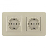 Розетка Arte Milano SET16-2-40-1x2 shampan