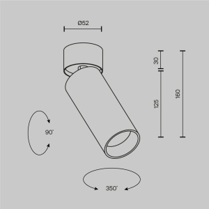 Спот Maytoni Technical Focus Led C055CL-L12W3K-SS-B