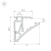 Профиль Arlight SHELF-600-2000 ANOD (Алюминий) 060498