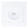 Розетка компьютерная RJ45 скрытой установки IP20, белая "Дельта" General 477230