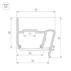 Профиль Arlight STRETCH-S-30-WALL-SIDE-2000 (STEP) 040702