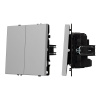 Механизм выключателя двухклавишный перекрёстный Arlight SWT-NOBE-MKX2-SFPL-IS (230V, 10A) (Никель) 061794