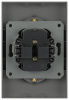 Розетка Эра Arktik 16-2107-06 без заземления двойная 2X2P 16А-250В графит Б0071686