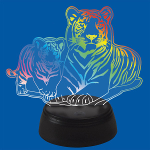 Настольная лампа Uniel ULI-M508 RGB/3AA TIGER FAMILY/BLACK UL-00008403