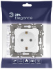 Розетка 2P+E Schuko Эра Elegance 14-2101-01М Б0065800