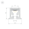 Профиль с экраном Arlight SL-MINI-3-H10-F12-2000 CHAMPAGNE GOLD (Алюминий+пластик) 058626