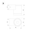 Уличный настенный светильник Arlight LGD-RAY-WALL-R65-9W Day4000 (GR, 23 deg, 230V) (IP65 Металл) 044852(1)