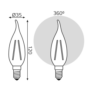 Светодиодная лампа Gauss 104801107-S