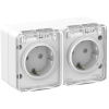 Розетка 2-ая с/з со шт., 16А 250B IP54 Systeme Electric AtlasDesign Profi54 ATN540126
