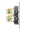 Розетка компьютерная 2-местная RJ-45 (механизм) Stekker Мия RST00-3111-08 50481